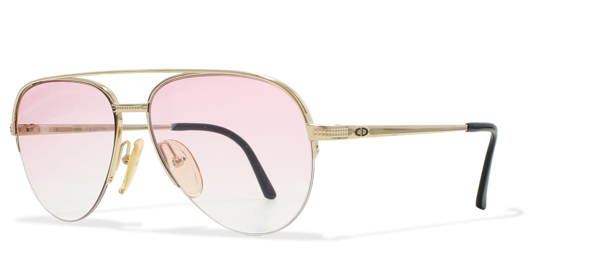 Christian Dior 2792 40 Semi-Rimless Pink Lens Sunglasses