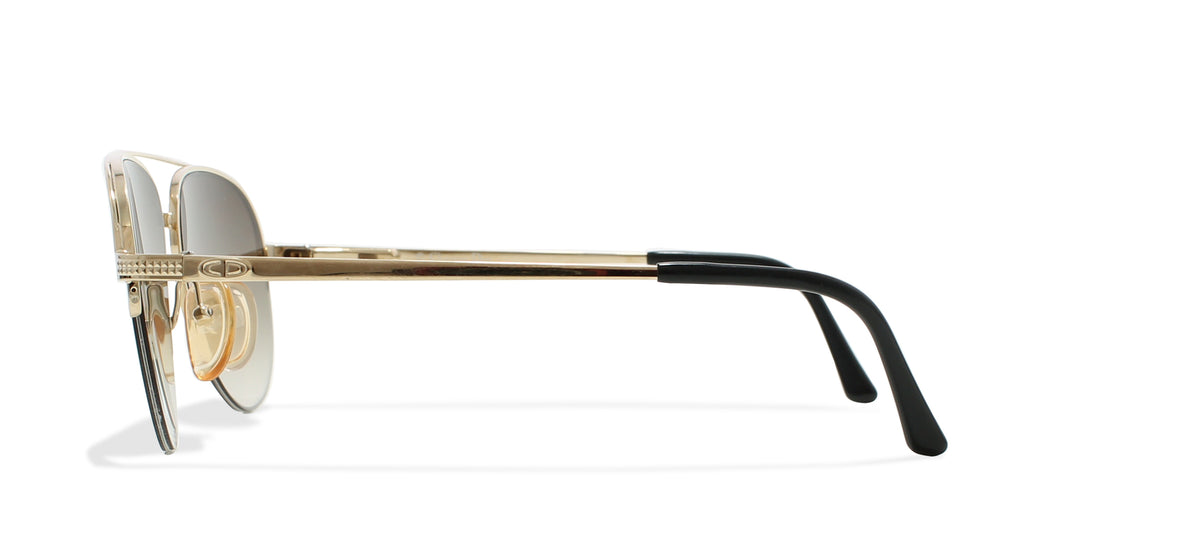 美品✨Christian Dior Logo Gold Sunglasses Sunglasses Christian Dior 2357 Men's 80's Shades Gold Plated