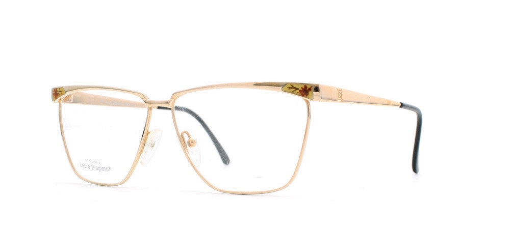 Laura Biagiotti V165 Rectangular Certified Vintage Eyeglasses Frame Kings of Past