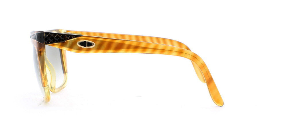 小物 Dior Vintage Logo Gold frame sunglasses Dior Sunglasses Vintage Squared 1980s Yellow Translucent Mod