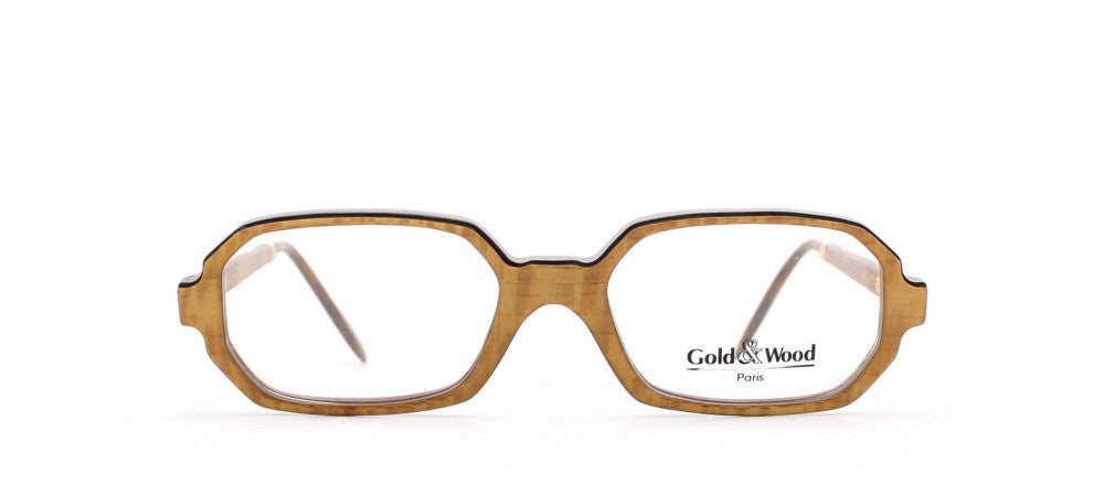 Vintage,Vintage Eyeglases Frame,Vintage Gold & Wood Eyeglases Frame,Gold & Wood 1.645 2207,