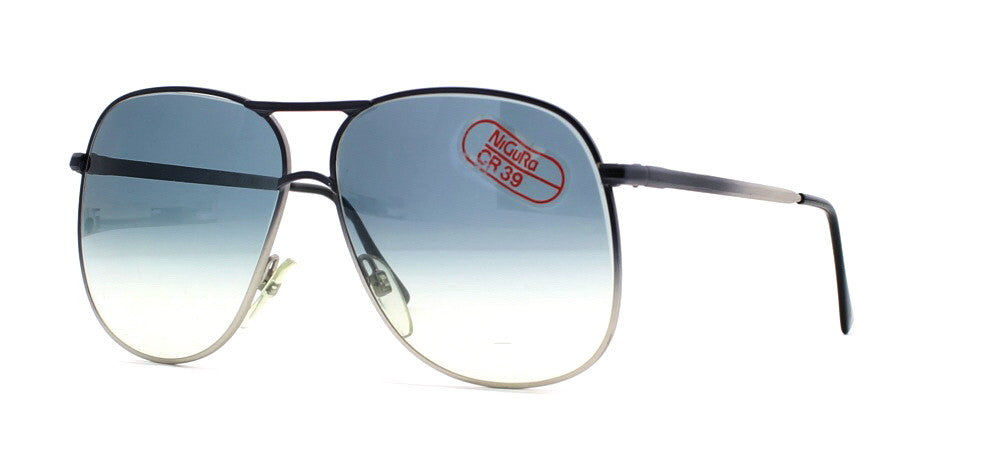 Monture De Lunettes Vintage Nigura 989 - Or Mat, Forme Ovale, 50x44 Mm, Neuf Avec étiquettes